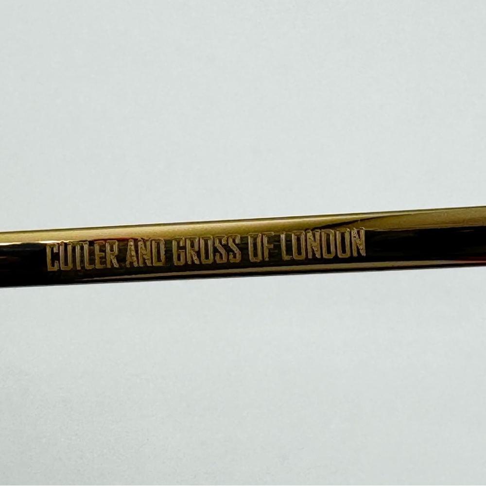 Cutler and Gross - sunglasses 60-17-140, gold / blue frames gradient blue lens - Picture 5 of 13